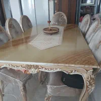 میز نهار خوری ۸ نفره چوب راش