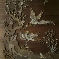 تابلو معرق گل و مرغ