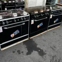 اجاق گاز /۵شعله طرح فر رویه لعابی دسته ولوم استیل