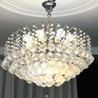 لوستر کریستالی ۶ ردیفه دو طبقه