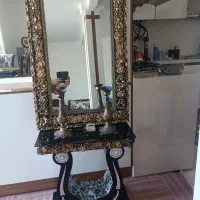 آینه و کنسول شمعدان دار و دارای اسپیکر|بوفه، ویترین، کنسول|کشاورز, |دیوار
