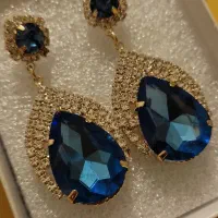 گوشواره نگین دار طرح اشکی|بدلیجات|تبریز, |دیوار