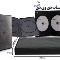 قاب دی وی دی و سی دی مشکی رنگ ۱۰ تایی