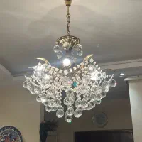 دو عدد لوستر کریستال خارجی