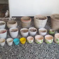 چند عدد گلدان در حد نو
