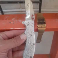 چاقوی کوهنوردی و گردش امریکایی اصل با ساعت اورینت|کلکسیون و سرگرمی|کاشمر, |دیوار