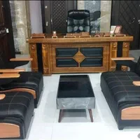 میز مدیریت پایه خرچنگی/مبلمان چرم/صندلی چرخدار|دفتر کار|کرمانشاه, |دیوار