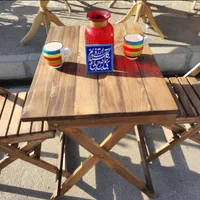 میز و صندلی تاشو چوبی / کافه|میز و صندلی غذاخوری|قزوین, |دیوار