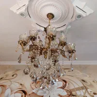 لوستر کریستالی کلاسیک، سالم و بدون نقص|لوستر و چراغ آویز|نقده, |دیوار