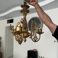 برنجی آب طلا|لوستر و چراغ آویز|تهران, افسریه جنوبی|دیوار