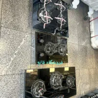 اجاق گاز رومیزی ( توکار) شیشه مشکی ولوم نسوز