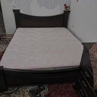 تختخواب دونفره همراه با آینه و دراور|تخت و سرویس خواب|خورموج, |دیوار