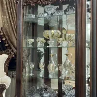 ویترین منبت شده با چوب گردو کار دست