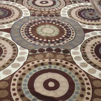 روفرشی مخمل زرتاب یزد طرح سنگ فرش رنگ قهوه ای|روفرشی|اصفهان, بهارستان|دیوار