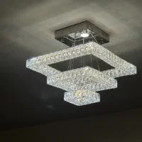 لوستر الماس.کهکشانی مربع سه طرف کریستال.AC light
