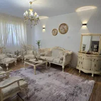 مبل ۷ نفره چوب راش، آیینه وکنسول ،ویترین، میزتی وی