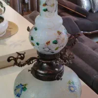 آباژور زیبا نقاشی روی شیشه با هنر دست ویترای|چراغ خواب و آباژور|پرند, فاز ۵|دیوار