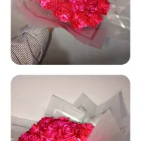 دست گل با روبان