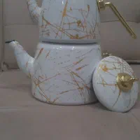 کتری قوری نو لعابی طرح ماربل|قوری، کتری، قهوه‌ساز دستی|قائن, |دیوار
