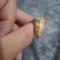 انگشتر قدیمی دست سازبرنزی شیر نشان|بدلیجات|کرمانشاه, |دیوار