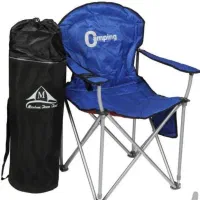 دو عدد صندلی کمپینگ سفری تاشو آبی