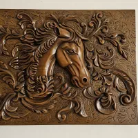 تابلو منبت کاری طرح اسب