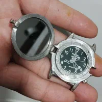 ساعت عتیقه فوتبالی دربدار آینه دار قدیمی