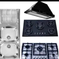 اجاق گاز ،صفحه ای توکار استیل شیشه هود سینک h87