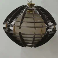 لوستر چوبی بزرگ وزیبا