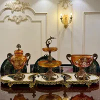 کریستال دو پوست طلا کوب ثابت گلدکیش رانر دیوار کوب|ظروف سرو و پذیرایی|تهران, سردارجنگل|دیوار