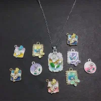 اکسسوری پلاک گردنبند و انگشتر و کلیپس تک و عمده