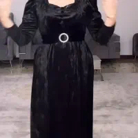 پیراهن مخمل مشکی پاییزه|لباس|فسا, |دیوار