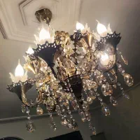 لوستر برنجی تو پر اصل قدیمی  و سنگین قیمت توافقی