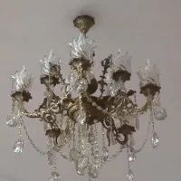 لوستر برنز خالص 5شاخه ده شعله