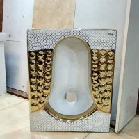 سنگ توالت سیلور و طلایی|لوازم سرویس بهداشتی|کارون, |دیوار
