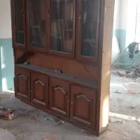 دو عدد ویترین کتابخانه چوب سالم|کتابخانه، شلف، قفسههای دیواری|اردبیل, |دیوار