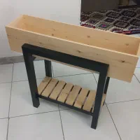 گلدان چوبی سفارشی + چهارپایه
