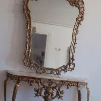 اینه و کنسول برنز قدیمی