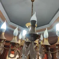 لوستر با ۱۴ شاخه و آبکاری طلا