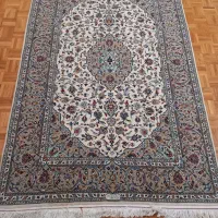فرش دستباف گل ابریشم ۴ متری شادسر کاشان