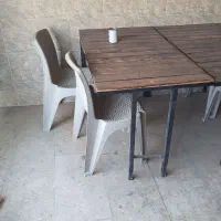 میزچوبی،صندلی پلاستیکی،پاچال،صندلی اپنی