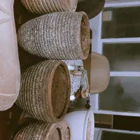 ۷ عدد گلدان سفالی