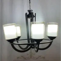 لوستر عصایی ۴ شعله مشکی