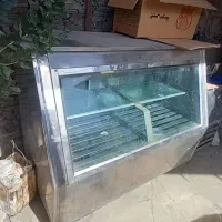 یخچال فریزر ویترینی .بدنه تمام استیل