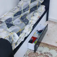 تختخواب نوجوان تمام ام دی آف ساخت سفارشی|تخت و سرویس خواب|رزن, |دیوار