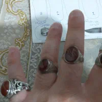 انگشترهای نقره ، سنگ عقیق
