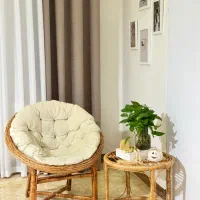 صندلی حصیری به همراه تشکچه