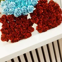 گل رز روبانی در رنگ مختلف و متنوع با قیمت مناسب|گل مصنوعی|قم, چهل درخت|دیوار