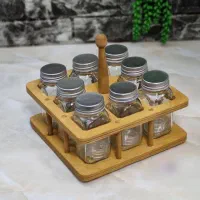 جا ادویه چوبی با استند(گالری کوروش)|آبچکان و نظمدهنده ظروف|بیرجند, |دیوار