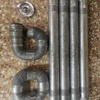 4لوله بخاری یک متری، 7زانو،یک کلاهک و یک درپوش|بخاری، هیتر، شومینه|آق قلا, |دیوار